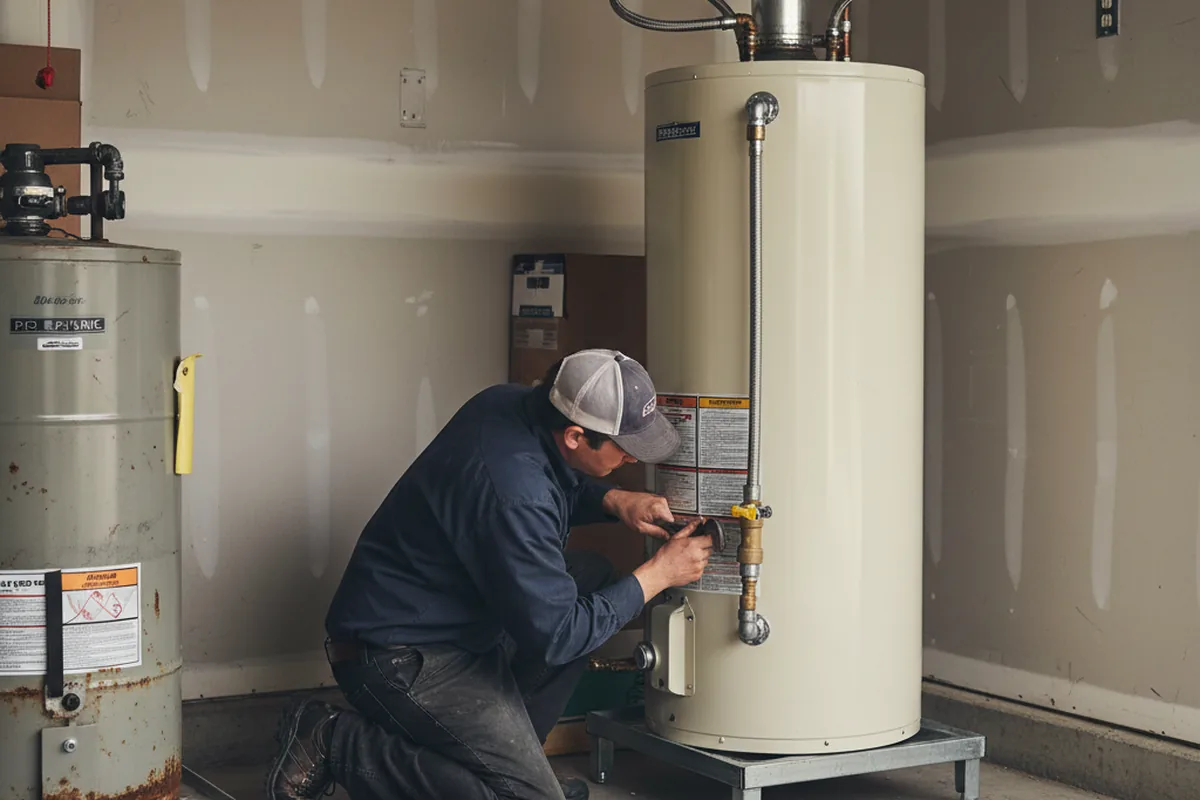 Water heater and shutoff valve replacement in Rossville